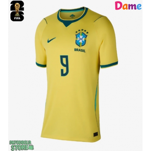 Brasilien Matheus Cunha #9 Replika Hjemmebanetrøje Dame VM 2026 Kortærmet